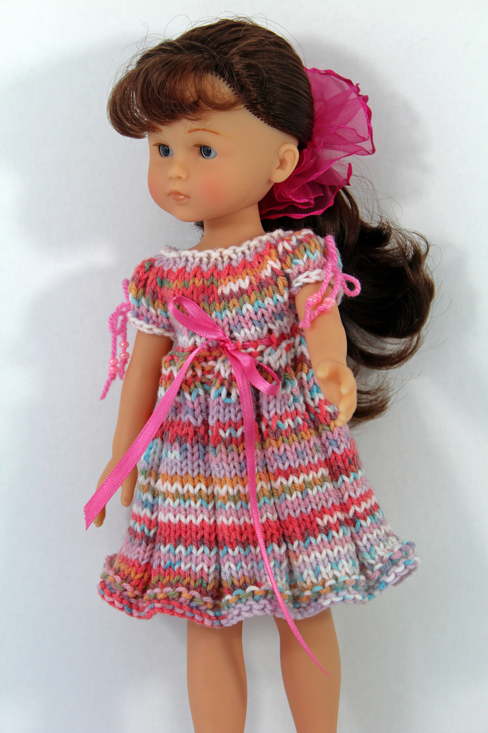 Knitted dress for Corolle les cheries dolls. Clothes for dolls. Knitted outfit for doll ...