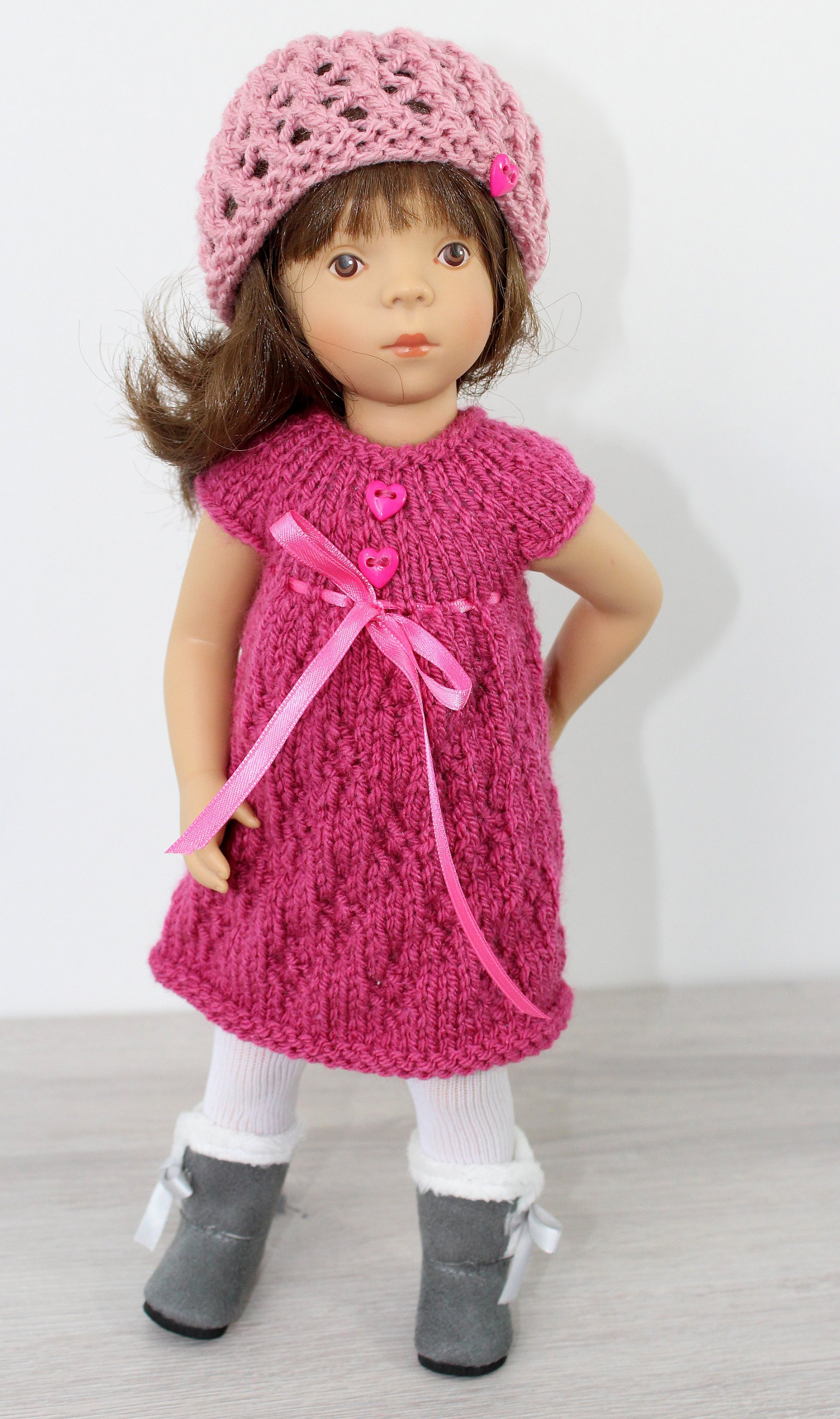 Knitting pattern for for Sylvia Natterer Minouch doll. | CSKraft4dolls